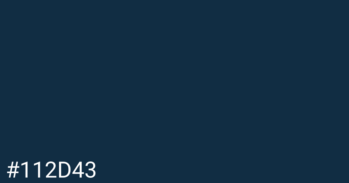 Hex color #112d43 graphic