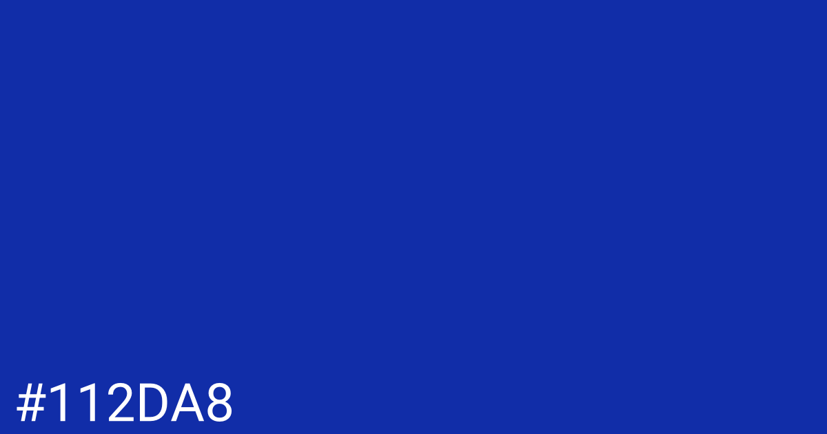 Hex color #112da8 graphic