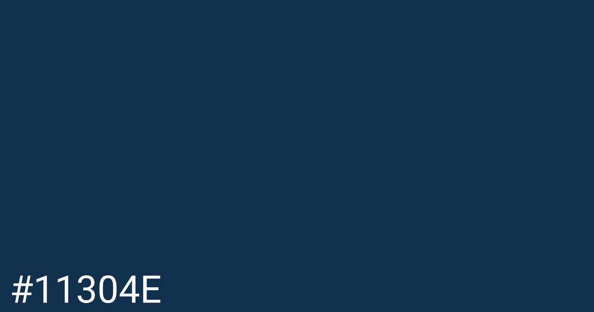 Hex color #11304e graphic