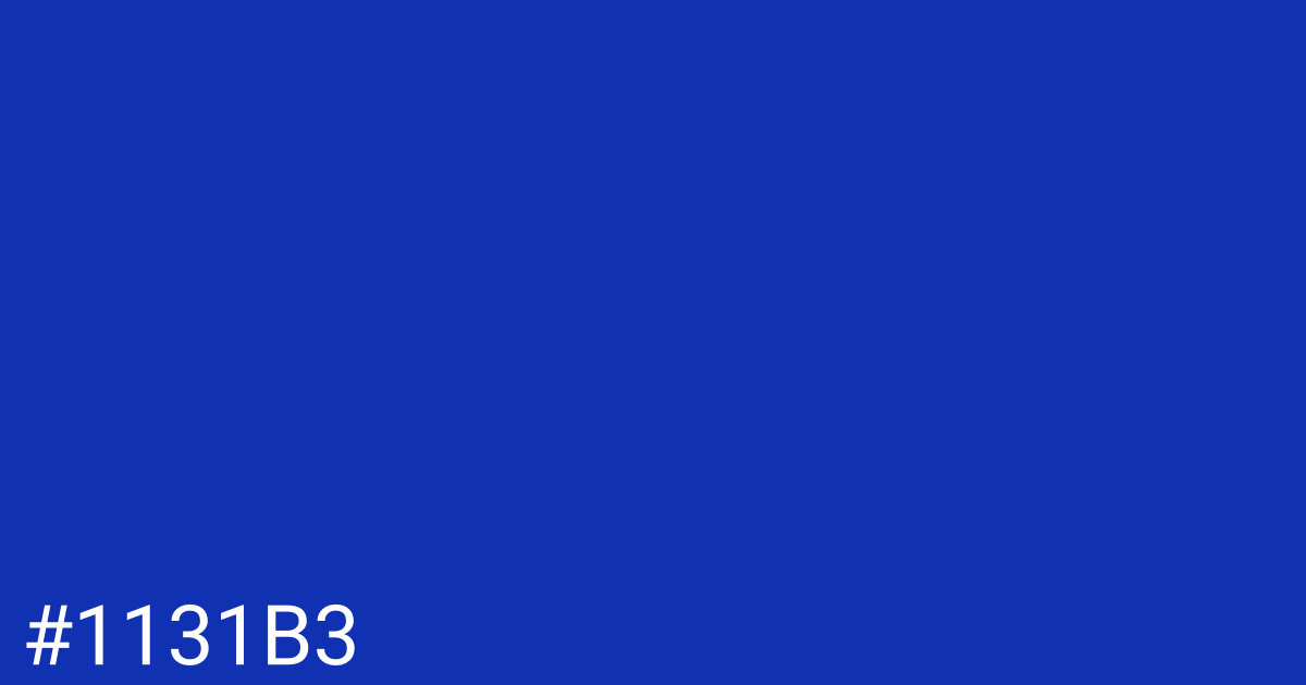 Hex color #1131b3 graphic