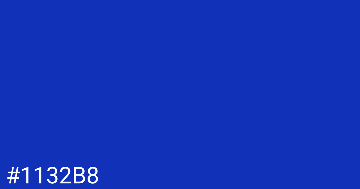 Hex color #1132b8 graphic