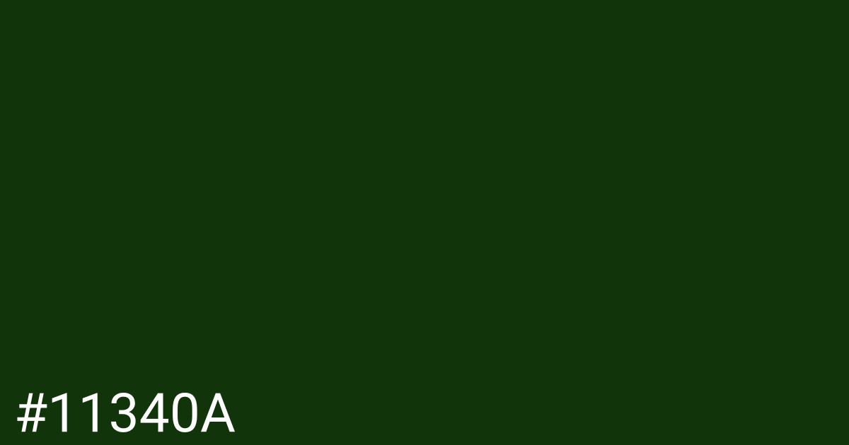 Hex color #11340a graphic