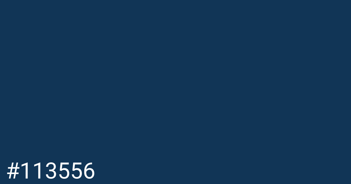 Hex color #113556 graphic