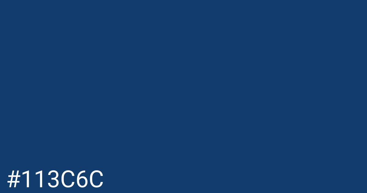 Hex color #113c6c graphic
