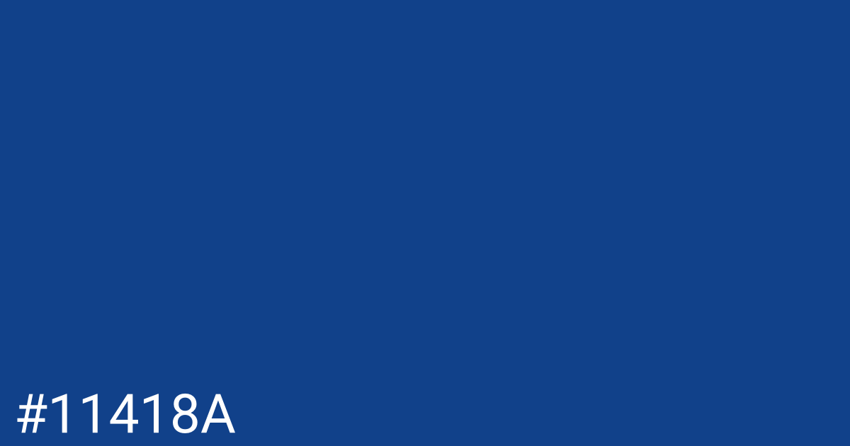 Hex color #11418a graphic