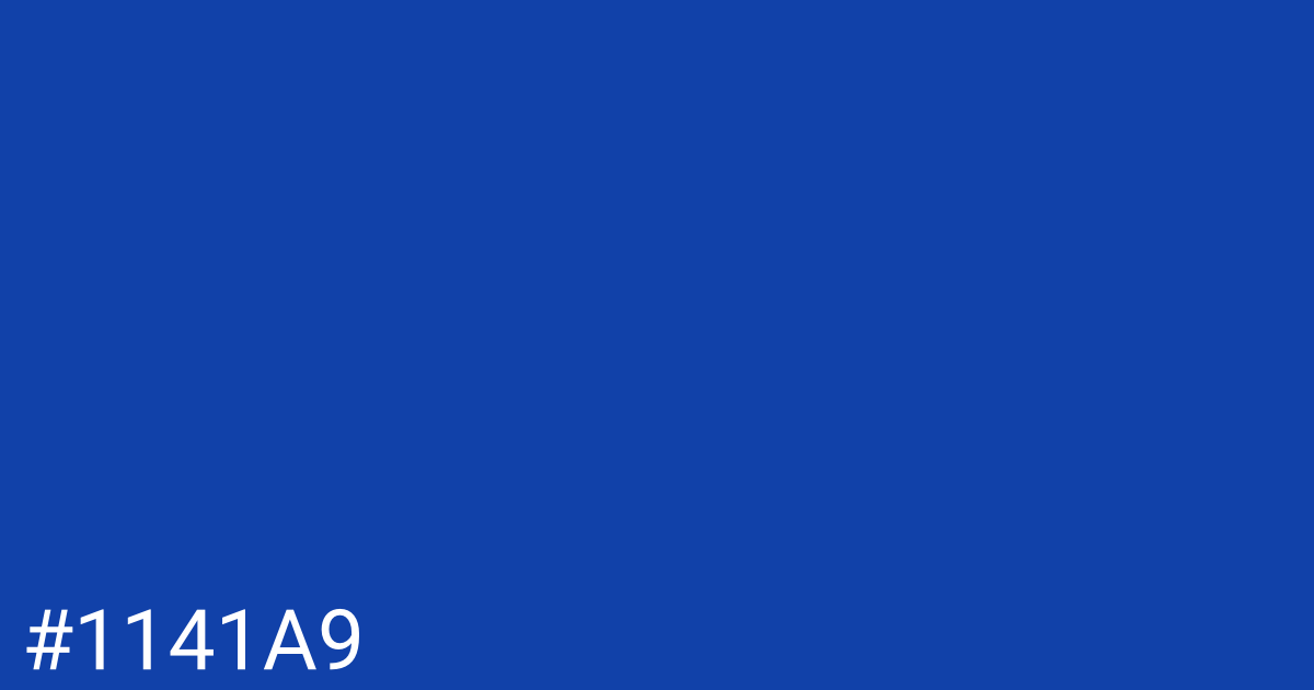 Hex color #1141a9 graphic