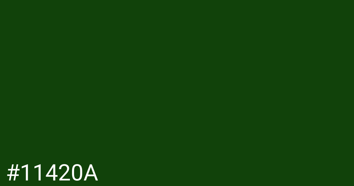 Hex color #11420a graphic
