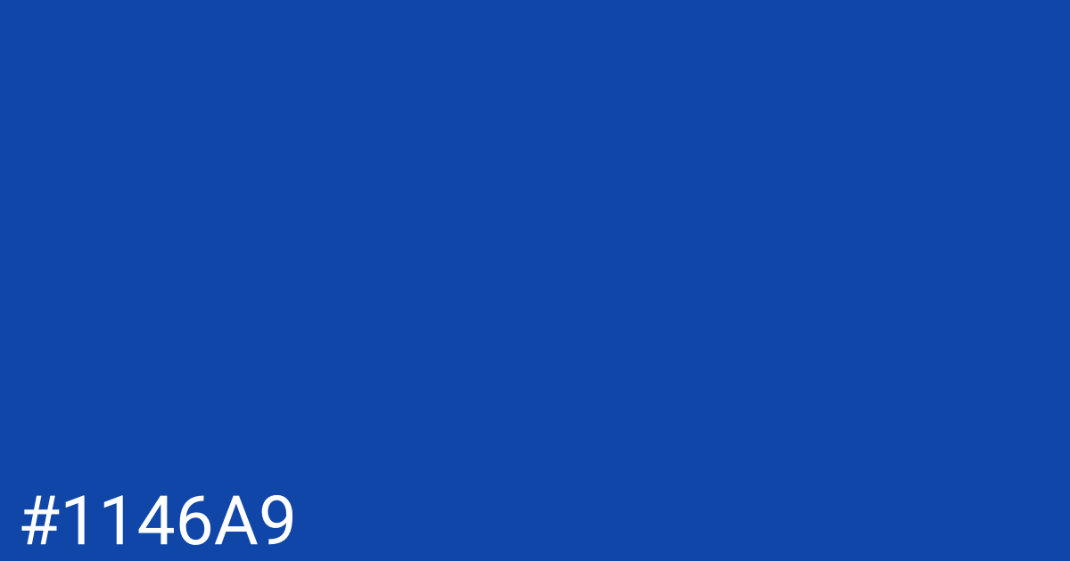 Hex color #1146a9 graphic