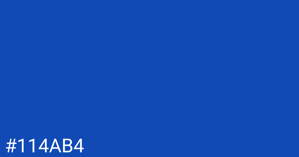 Hex color #114ab4 graphic