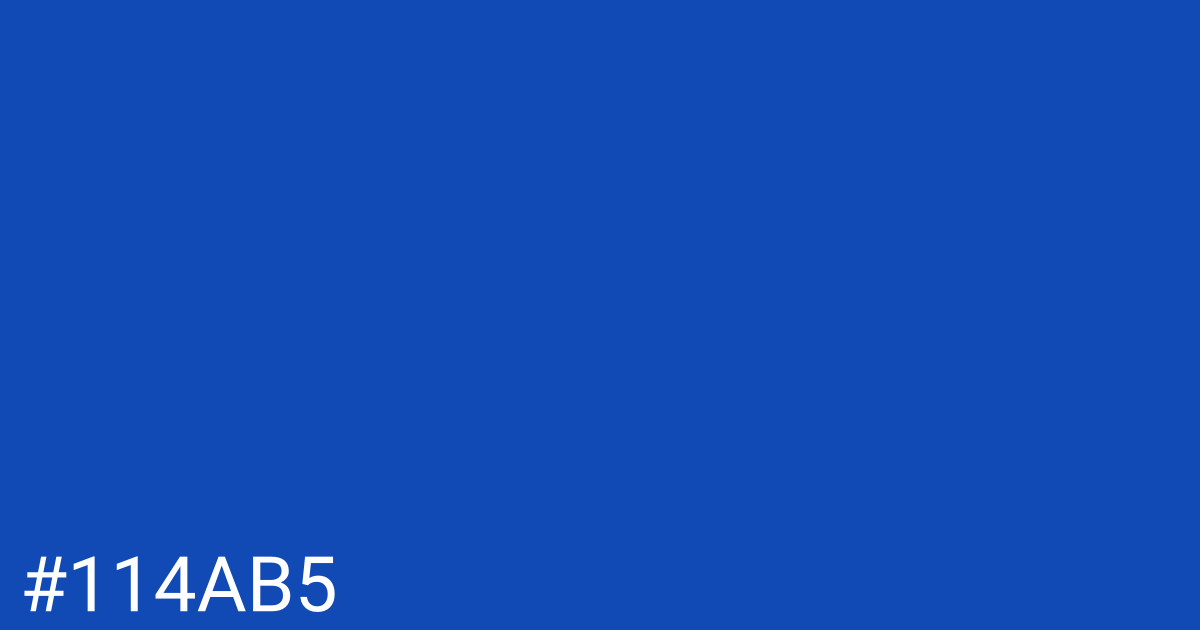 Hex color #114ab5 graphic