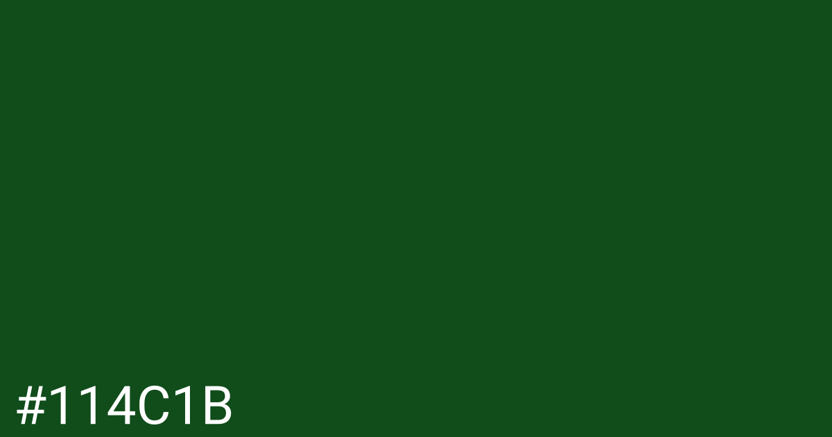 Hex color #114c1b graphic