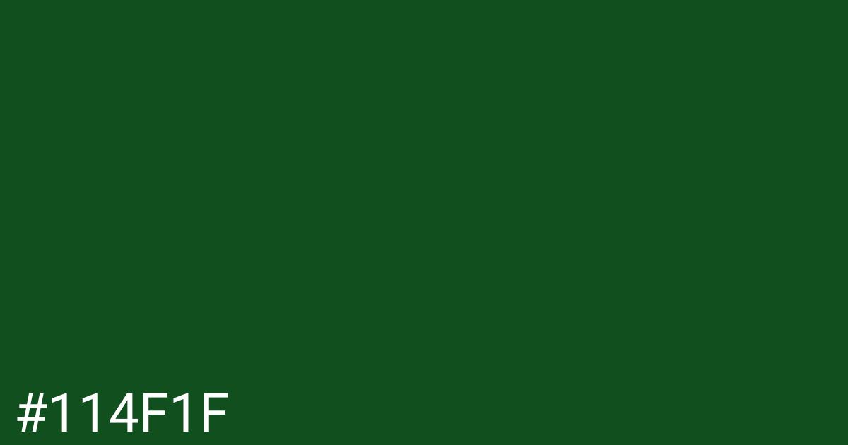 Hex color #114f1f graphic
