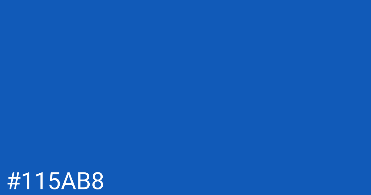 Hex color #115ab8 graphic