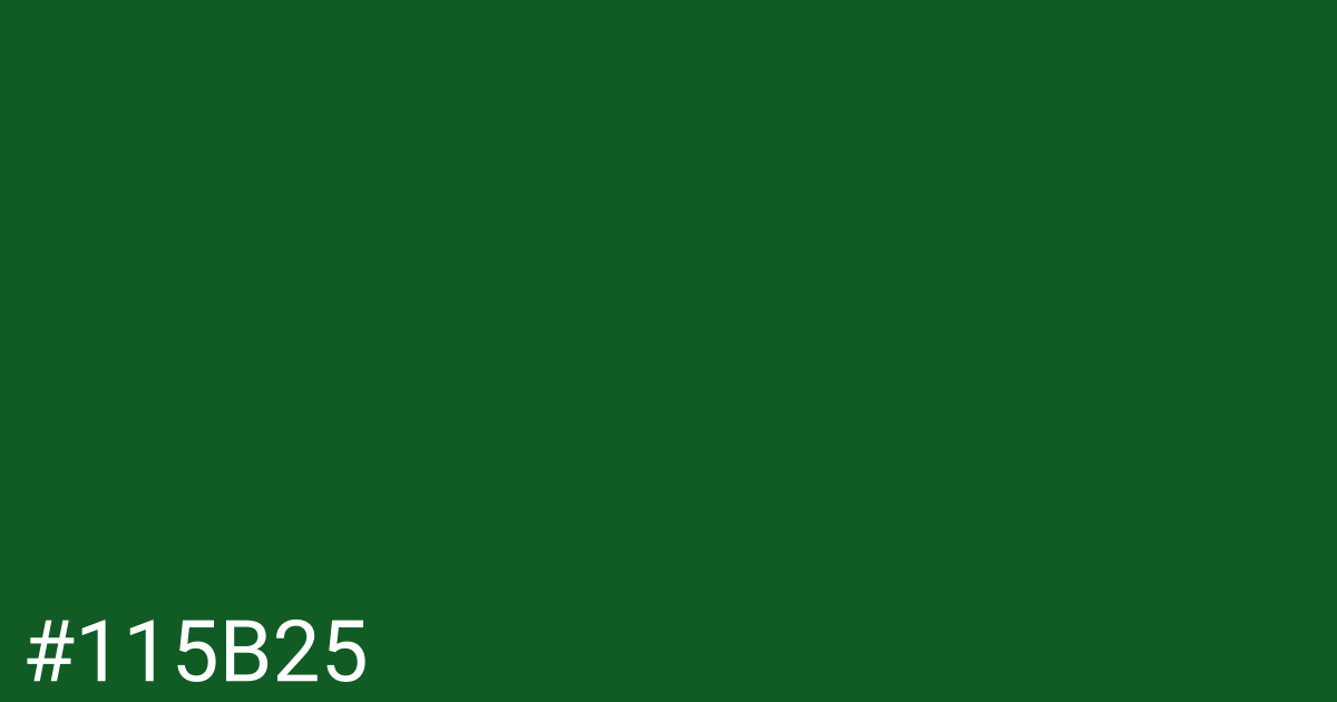 Hex color #115b25 graphic