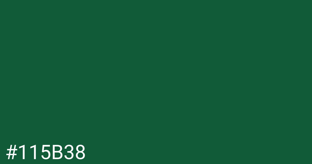 Hex color #115b38 graphic