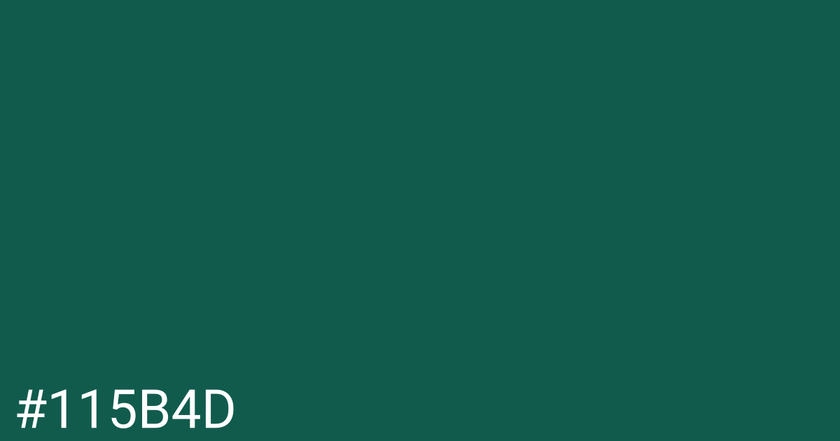 Hex color #115b4d graphic