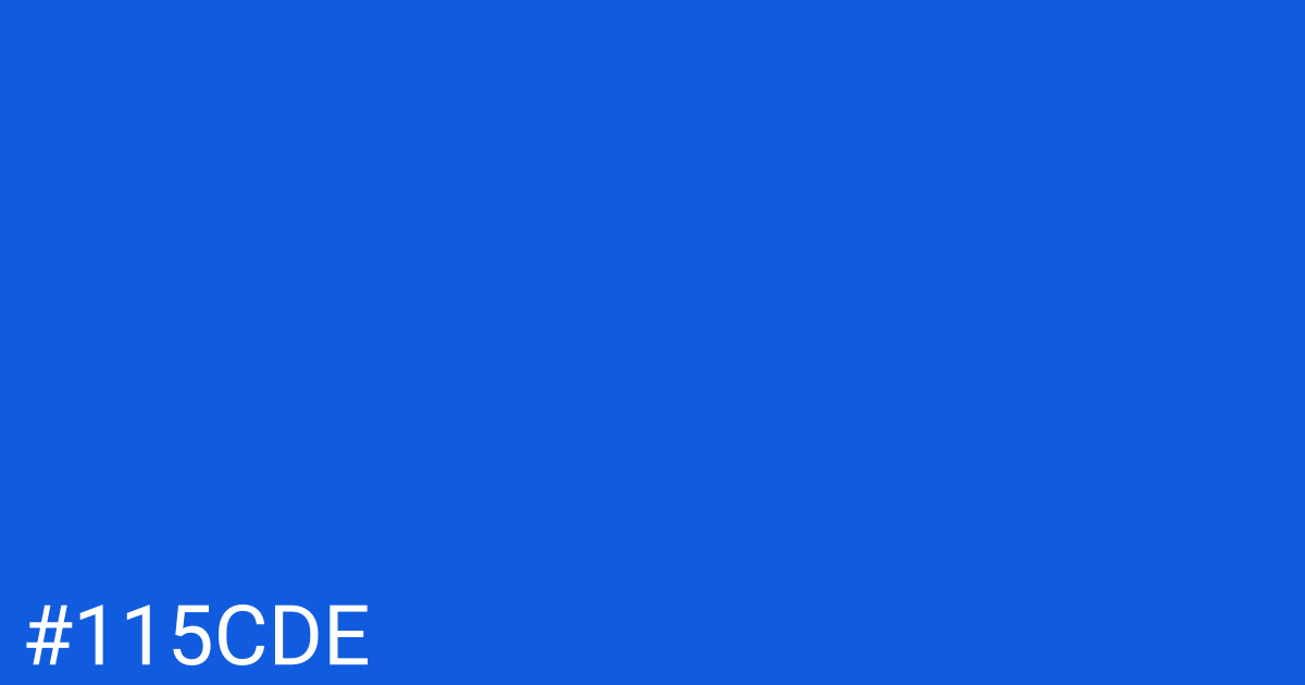 Hex color #115cde graphic