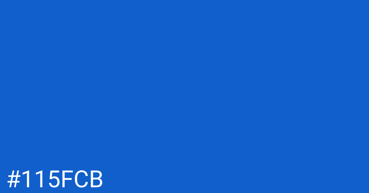 Hex color #115fcb graphic