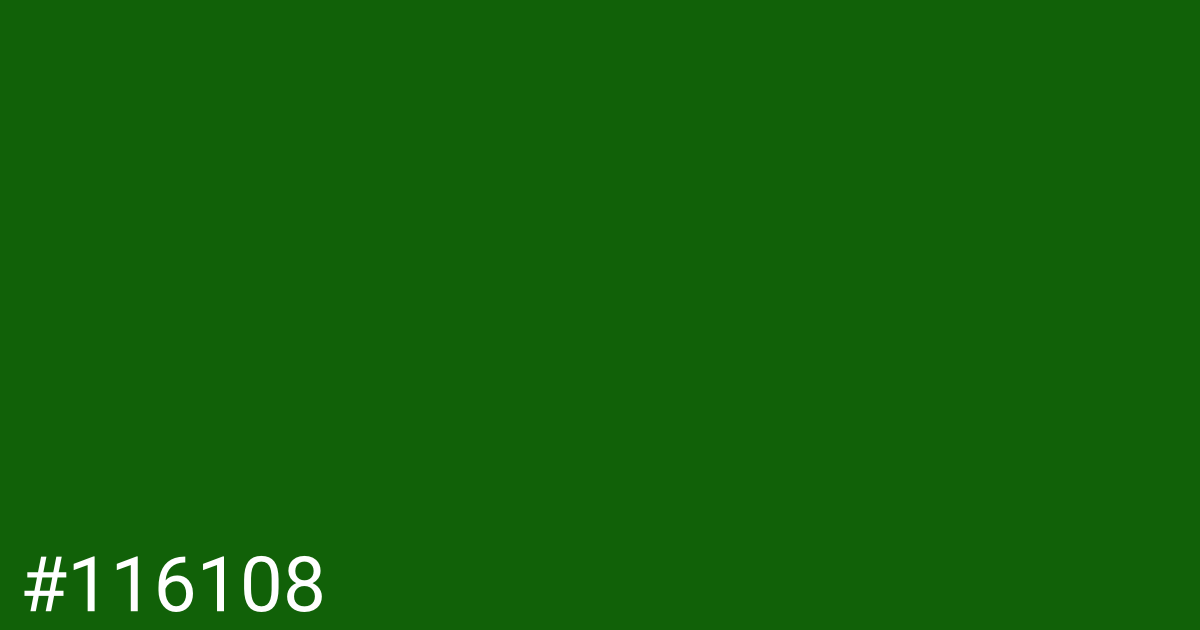 Hex color #116108 graphic