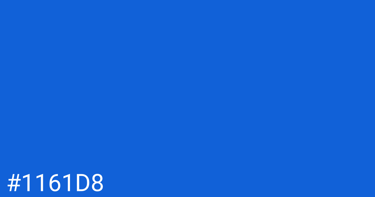 Hex color #1161d8 graphic