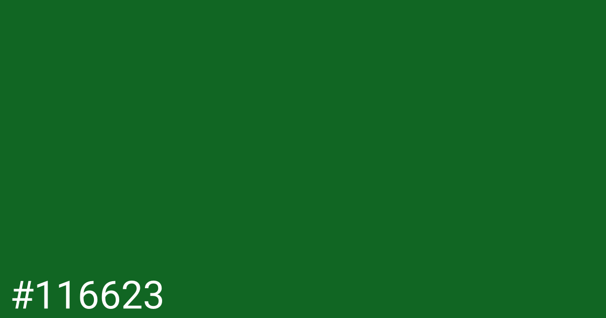 Hex color #116623 graphic