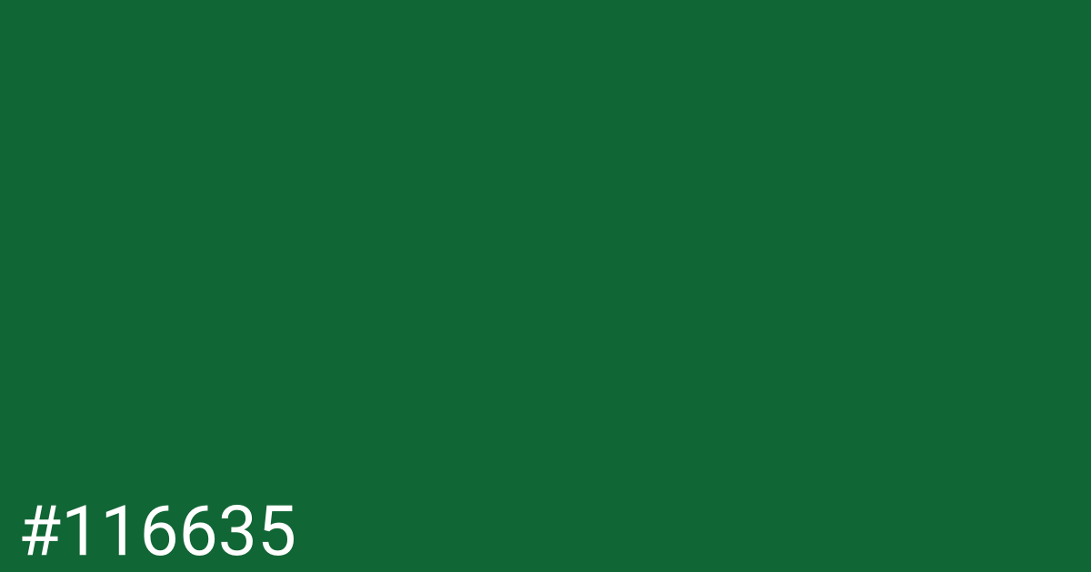 Hex color #116635 graphic