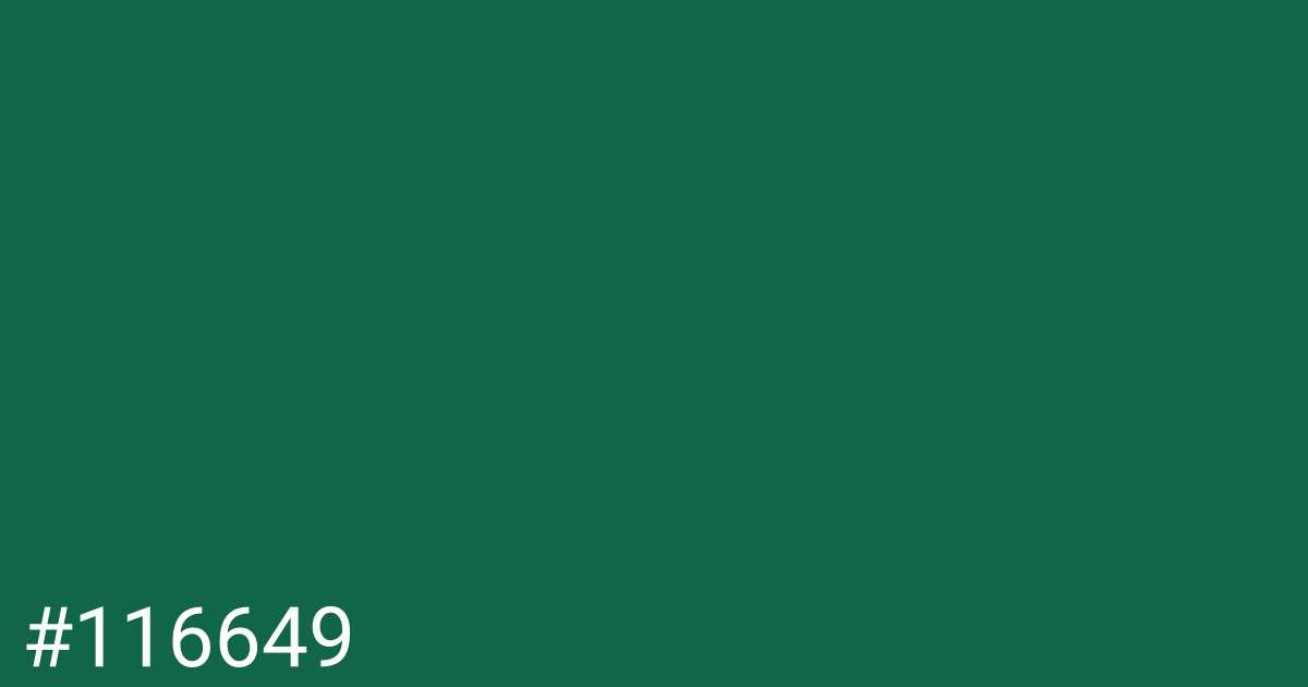 Hex color #116649 graphic
