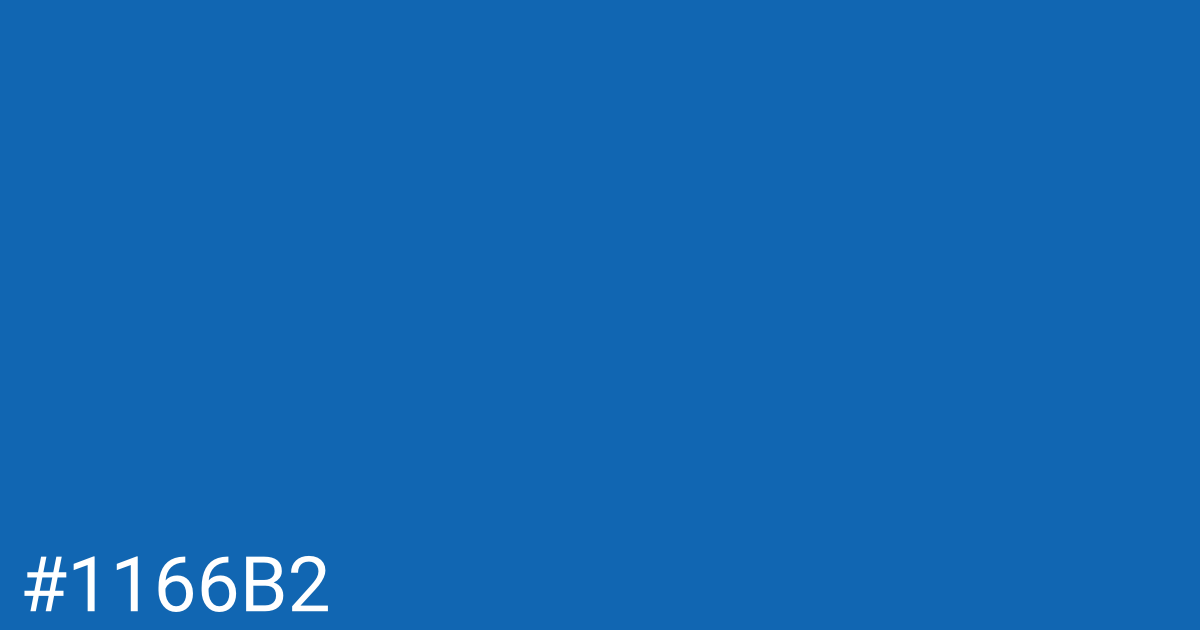 Hex color #1166b2 graphic