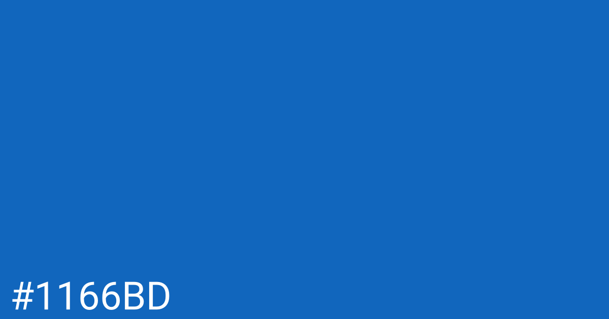Hex color #1166bd graphic