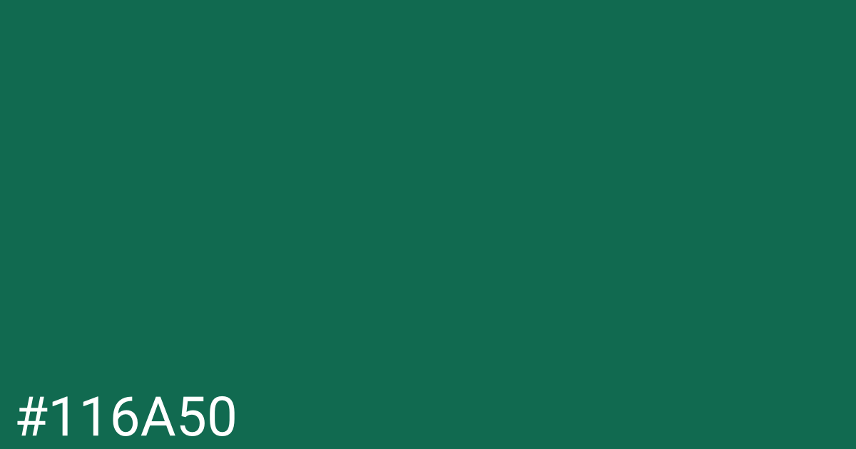 Hex color #116a50 graphic