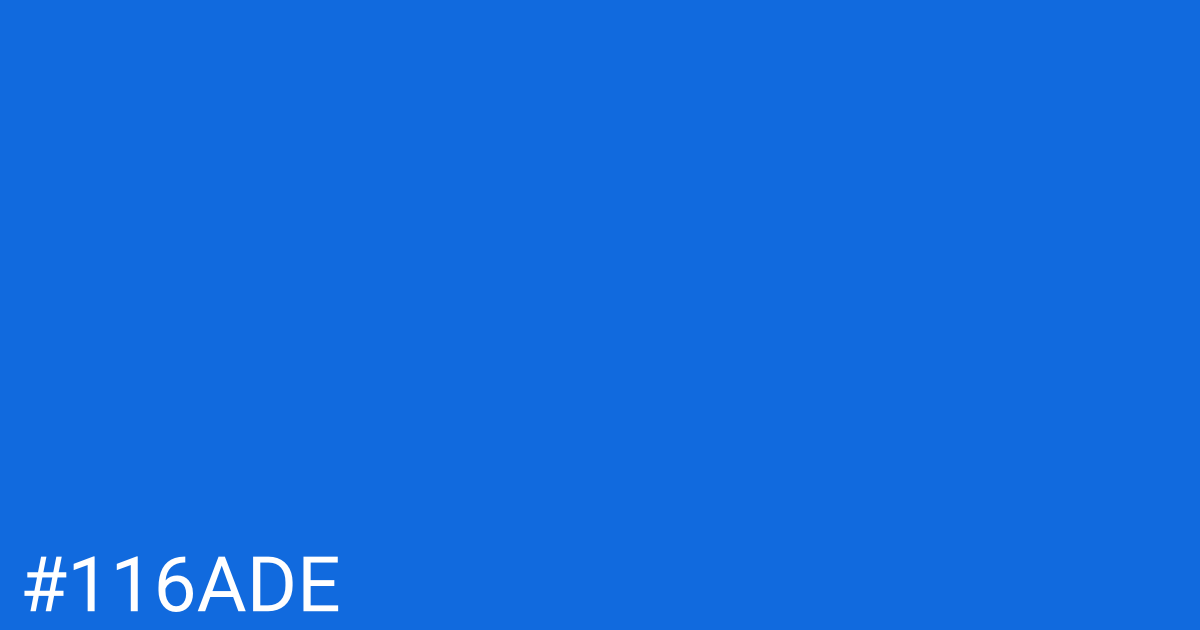 Hex color #116ade graphic