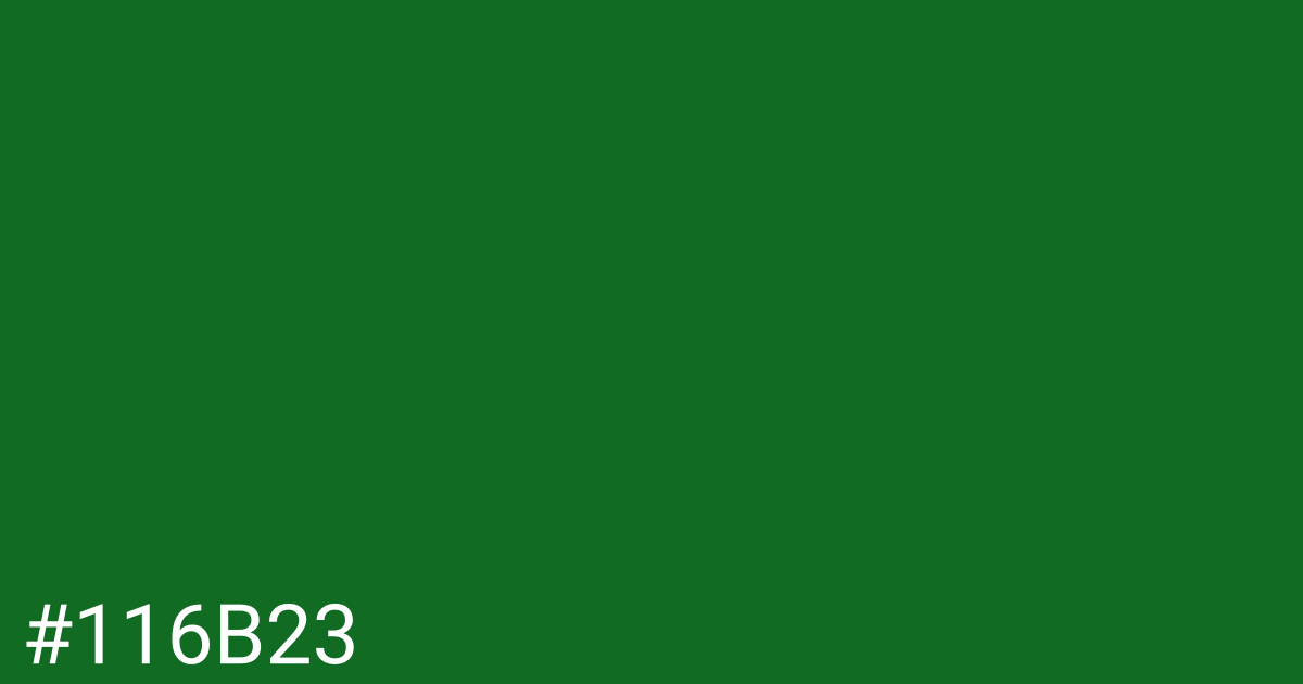 Hex color #116b23 graphic