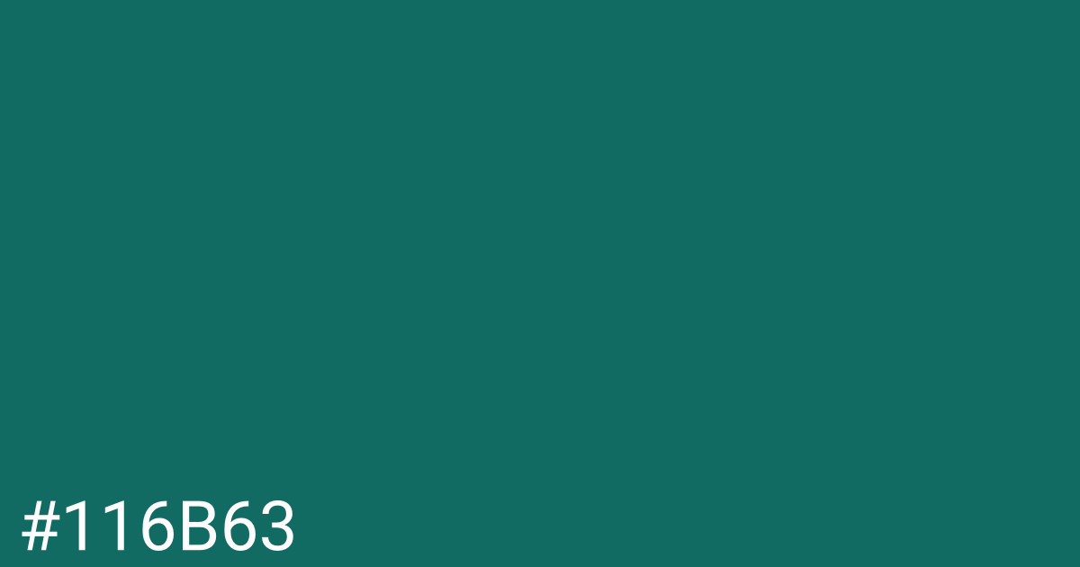 Hex color #116b63 graphic