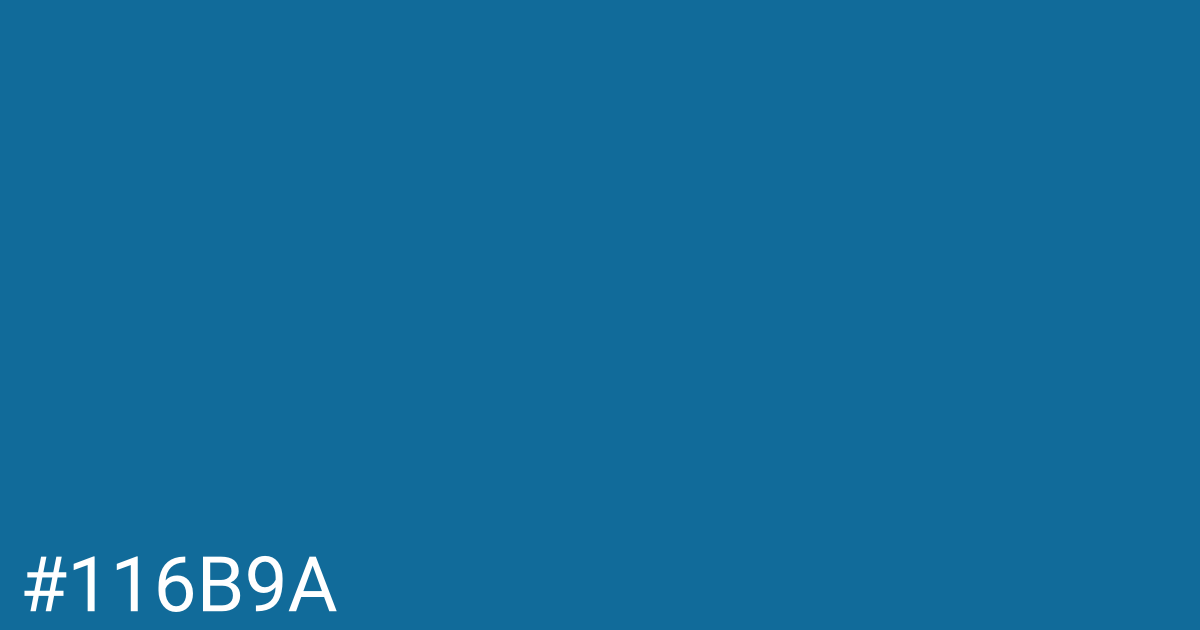 Hex color #116b9a graphic