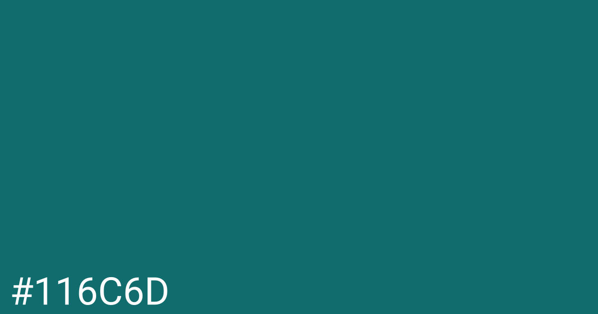 Hex color #116c6d graphic