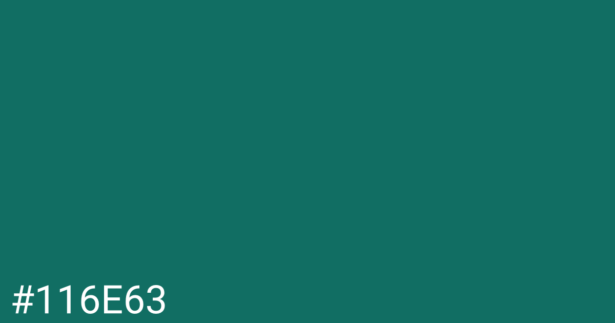 Hex color #116e63 graphic