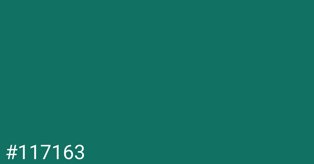 Hex color #117163 graphic