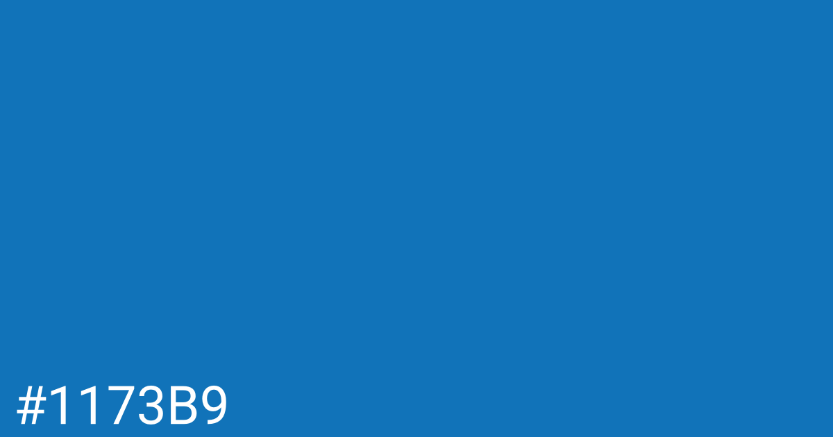 Hex color #1173b9 graphic