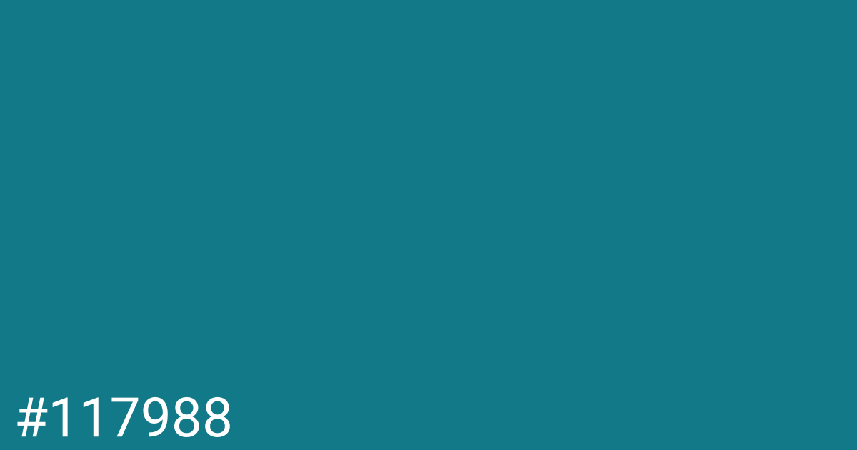 Hex color #117988 graphic