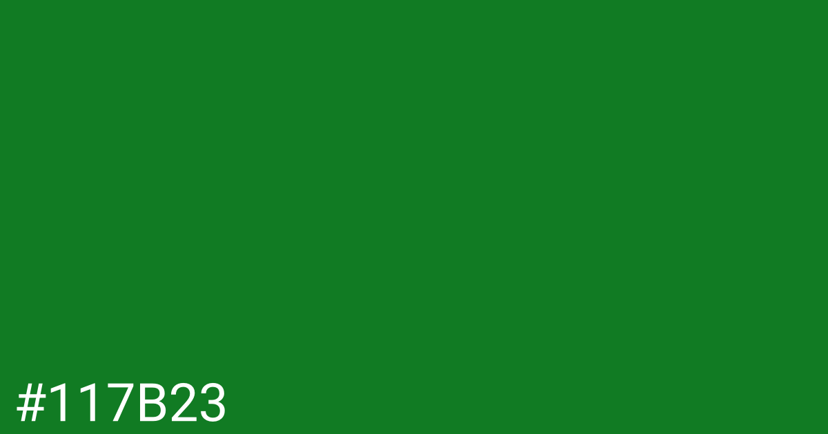 Hex color #117b23 graphic