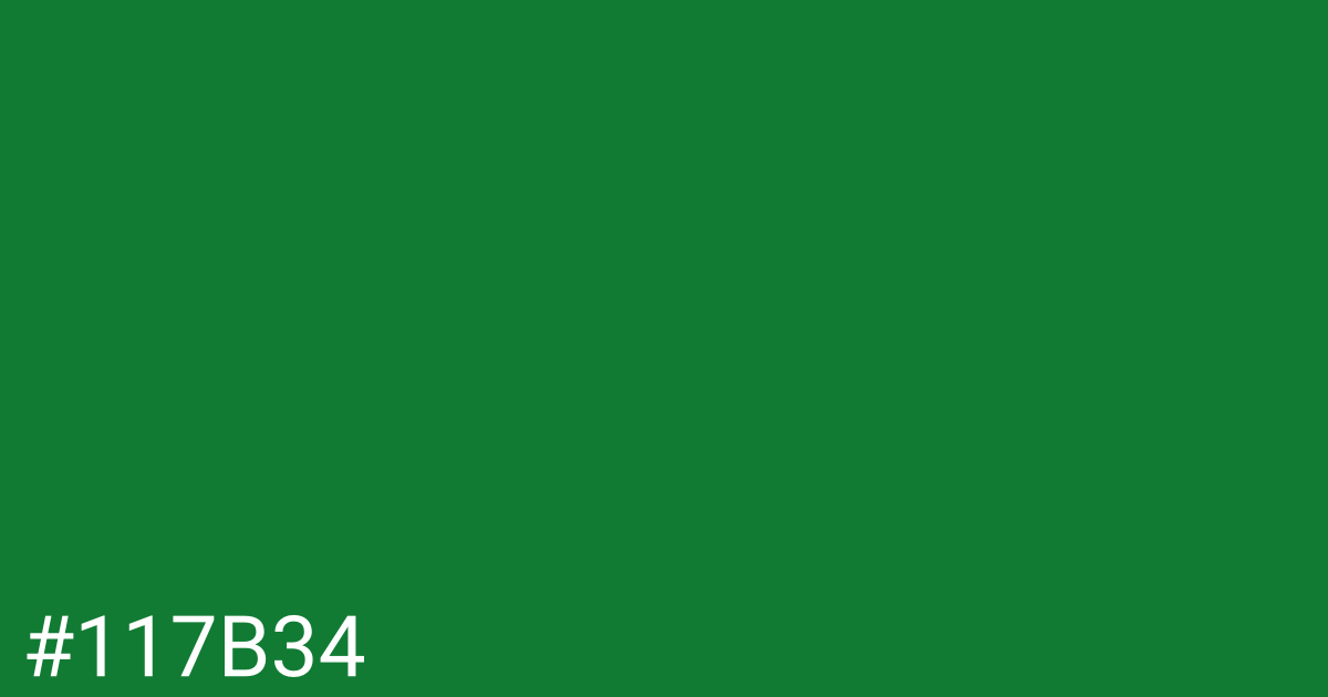 Hex color #117b34 graphic