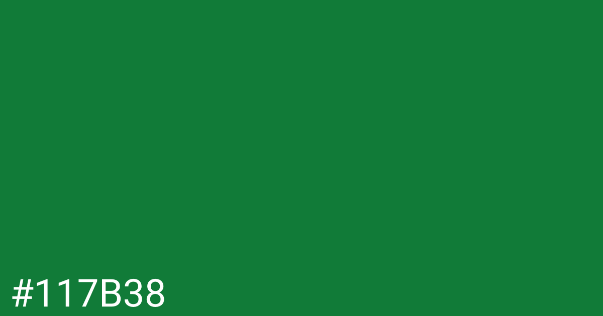 Hex color #117b38 graphic