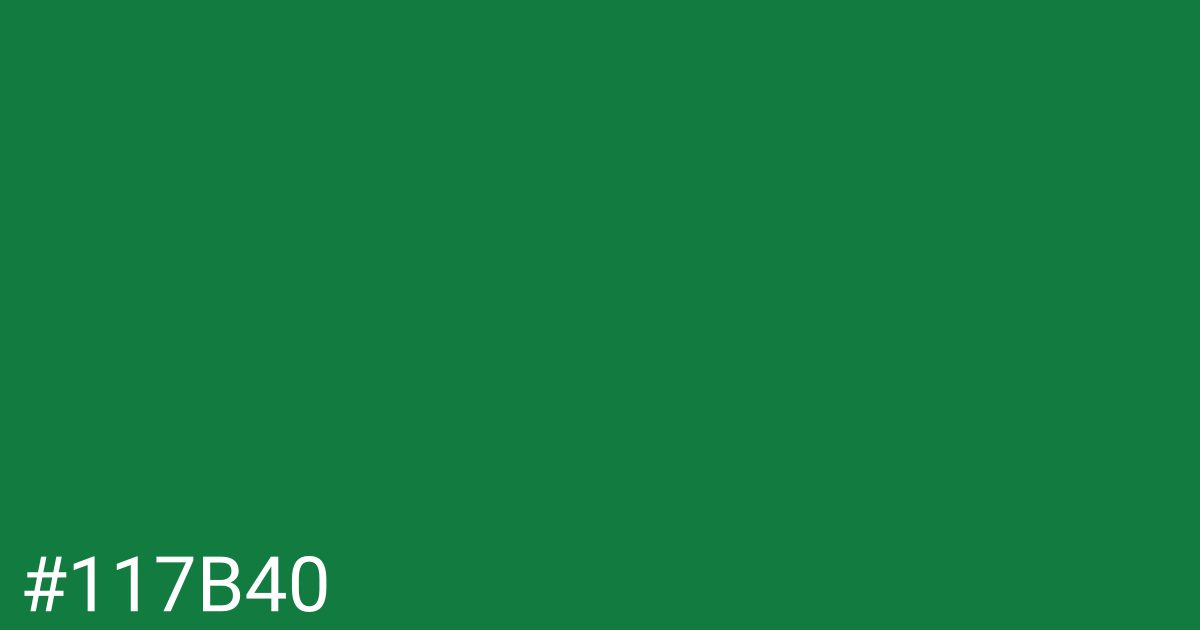 Hex color #117b40 graphic