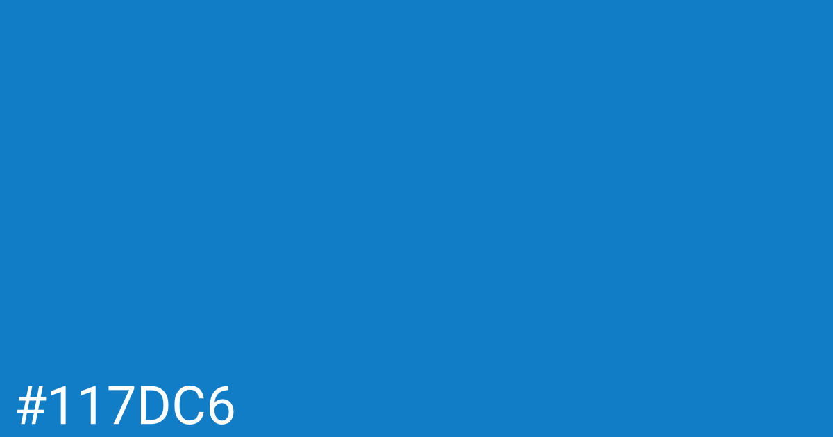 Hex color #117dc6 graphic