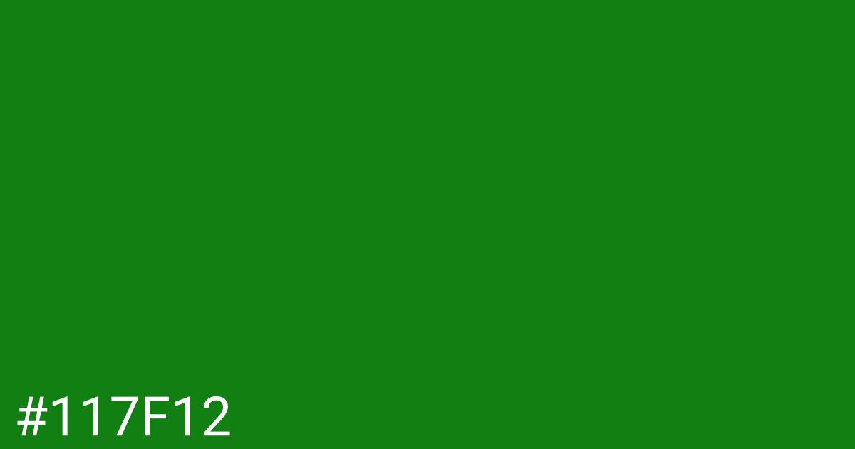 Hex color #117f12 graphic