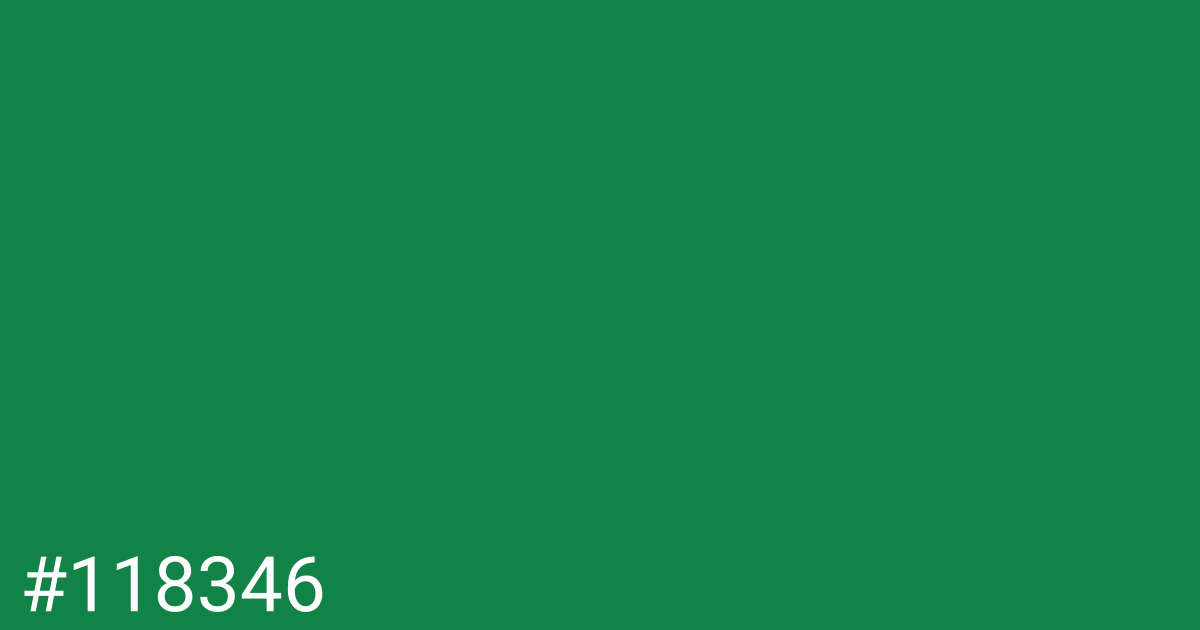 Hex color #118346 graphic
