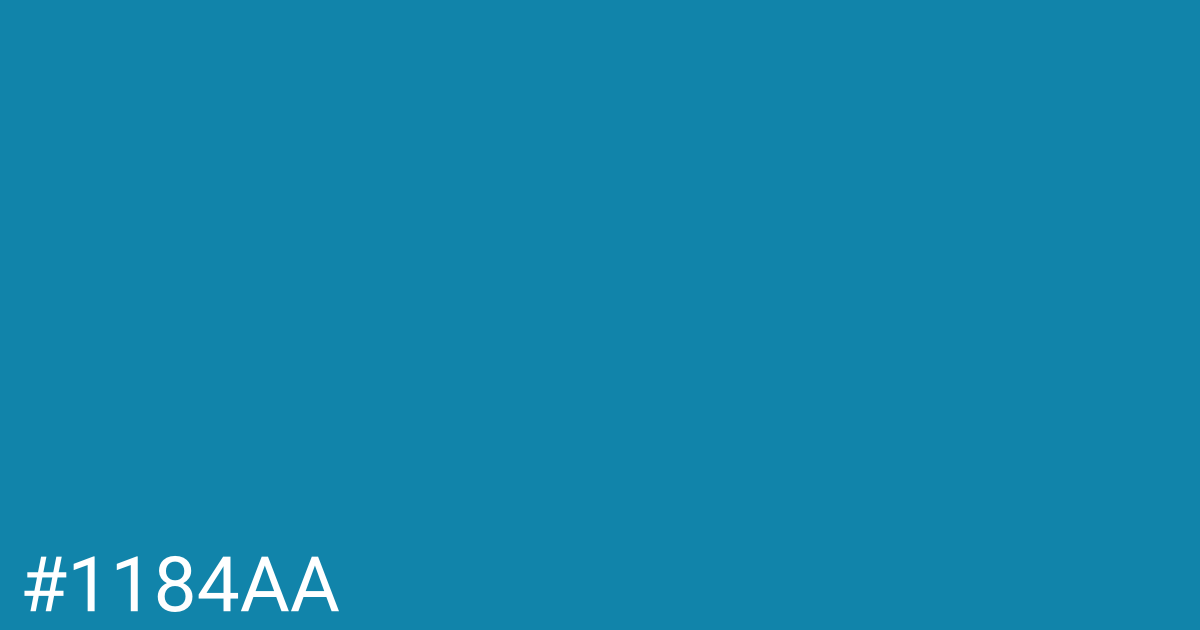 Hex color #1184aa graphic