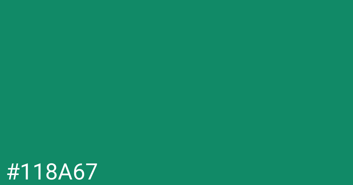 Hex color #118a67 graphic