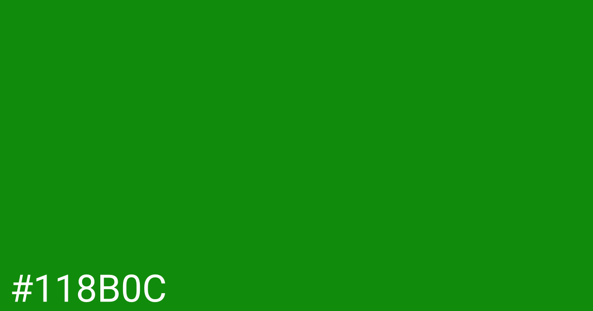 Hex color #118b0c graphic