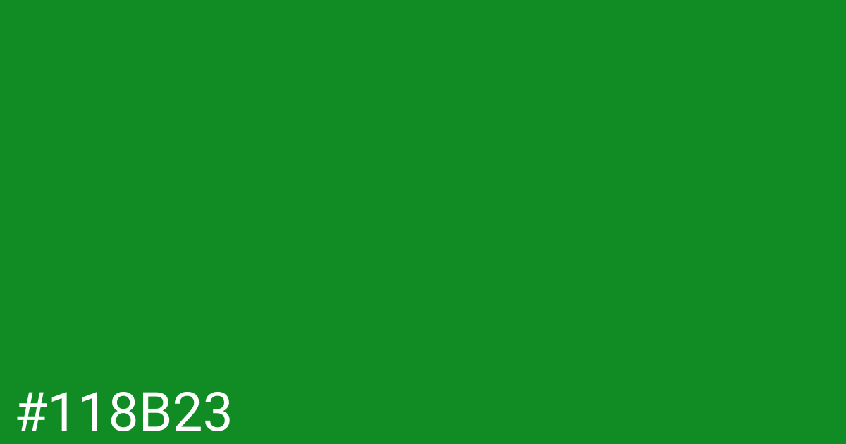 Hex color #118b23 graphic